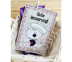 ITH Postkarte - Aua Bär Gute Besserung